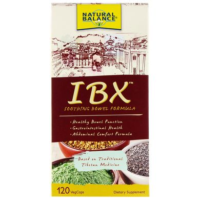 IBX заспокійлива формула кишечника, Natural Balance, 120 вегетаріанських капсул