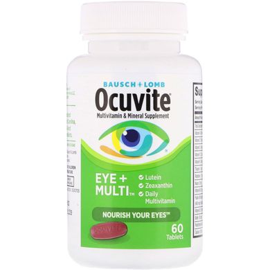 Мультивітаміни для очей Bausch & Lomb (Eye + Multi Ocuvite) 60 таблеток