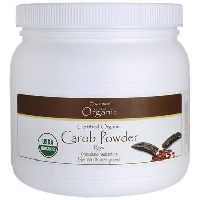 Сертифікований органічний порошок ріжкового дерева, Certified Organic Carob Powder, Swanson, 170 г