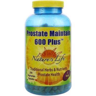 Підтримка простати 600+ Nature's Life (Prostate Maintain) 250 вегетаріанських капсул