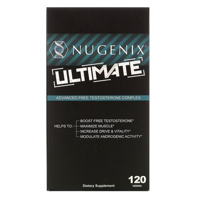 Досконалий, розширений комплекс вільного тестостерону, Ultimate, Advanced Free Testosterone Complex, Nugenix, 120 таблеток
