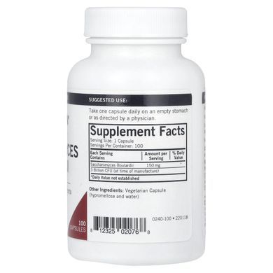 Продукт сахаромицеты буларди Kirkman Labs (Saccharomyces Boulardii) 100 капсул с охлаждением купить в Киеве и Украине