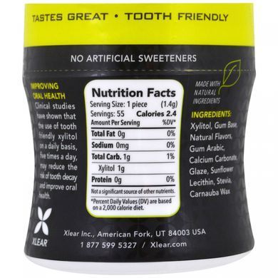 Chewing gum that protects teeth, long-lasting taste, natural licorice, sugar-free, 55 pieces