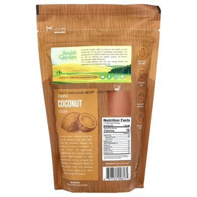 Health Garden, Organic Coconut Sugar, 16 ounces (453 g)