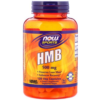Гідроксиметилбутират ГМБ Now Foods (HMB Sports) 500 мг 120 капсул