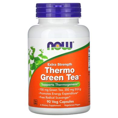 Зелений термо чай Now Foods (Thermo Green Tea) 90 вегетаріанських капсул