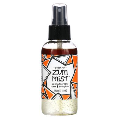 ZUM, Zum Mist, спрей для кімнати та тіла для ароматерапії, пачулі, 4 рідких унції (118 мл)