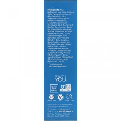 Exfoliating mask, tea mushroom enzyme, skin detoxification, Andalou Naturals, 53 ml (1.8 ounces)