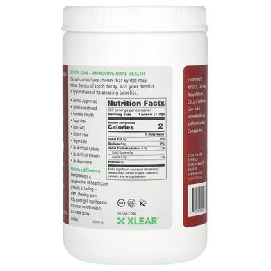 Spry, chewing gum, cinnamon, sugar-free, Xlear, 600 pieces (648 g).