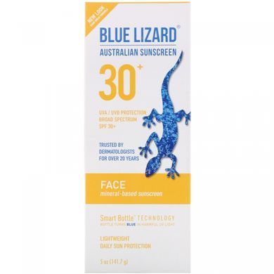 Sunscreen, for face Face SPF 30 +, Blue Lizard Australian Sunscreen, 141.7 g