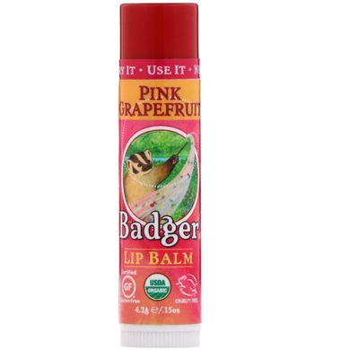 Бальзами для губ рожевий грейпфрут Badger Company (Lip Balm) 4.2 г