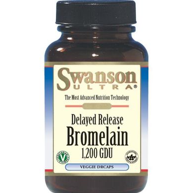Бромелайн, Bromelain 1,200 ДДУ, Swanson, 500 мг, 60 капсул