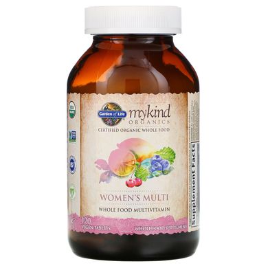 Мультивитамины для женщин Garden of Life (Women's Multi MyKind Organics) 120 таблеток купить в Киеве и Украине