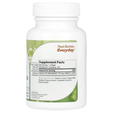 Vitamin D3 Zahler 5000 IU 120 capsules