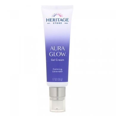Гелевий крем, Aura Glow Gel Cream, заспокійлива лаванда, Heritage Store, 50 г