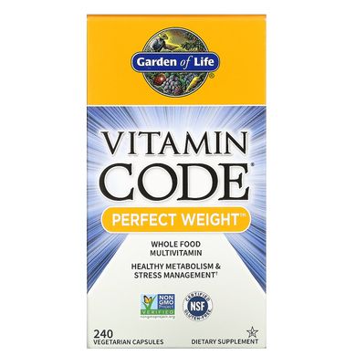 Сирі Вітаміни, ідеальна вага, Vitamin Code, Garden of Life, 240 капсул