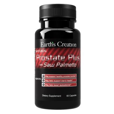 Вітаміни для простати з Со Пальметто Earth`s Creation (Prostate Plus with Saw Palmetto) 60 капсул