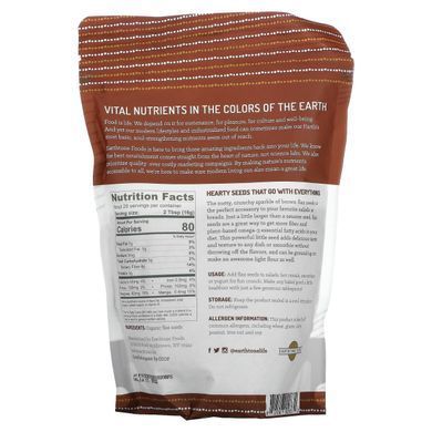 Earthtone Foods, Органические цельные семена коричневого льна, 453 г (16 унций) купить в Киеве и Украине