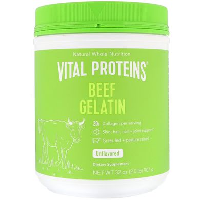 Желатин яловичий, Vital Proteins, 32 унції (907 г)