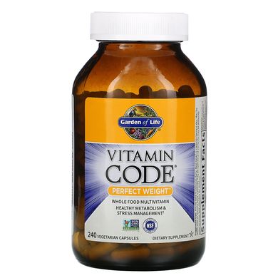 Сирі Вітаміни, ідеальна вага, Vitamin Code, Garden of Life, 240 капсул