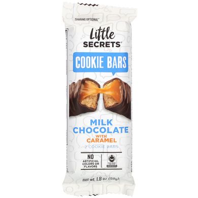 Батончик з молочного шоколаду, карамель, Little Secrets, 1,8 унції (50 г)