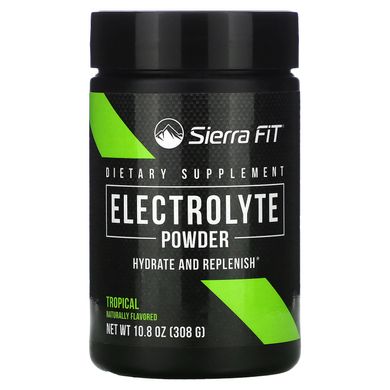 Електролітний порошок, 0 калорій, тропічний, Electrolyte Powder, 0 Calories, Tropical, Sierra Fit, 308 г
