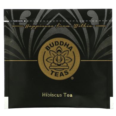 Buddha Teas, Органический травяной чай, цветок гибискуса, 18 чайных пакетиков, 0,95 унции (27 г) купить в Киеве и Украине