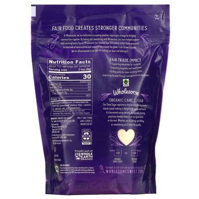 Organic Cane Sugar, Evaporated Cane Juice, Wholesome Sweeteners, Inc., 32 ounces (907g)