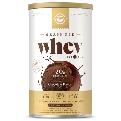 Сывороточный протеиновый порошок шоколад Solgar (Whey Protein Powder Whey To Go) 454 г купить в Киеве и Украине