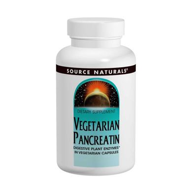 Вегетаріанський панкреатин, Vegetarian Pancreatin, Source Naturals, 475 мг, 120 капсул