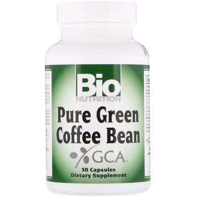Чиста зелена кава в зернах, Bio Nutrition, 800 мг, 50 капсул