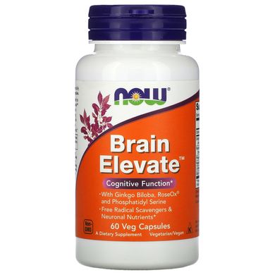Витамины для мозга Now Foods (Brain Elevate) 60 растительных капсул купить в Киеве и Украине