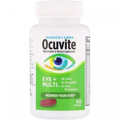 Мультивитамины для глаз Bausch & Lomb (Eye + Multi Ocuvite) 60 таблеток купить в Киеве и Украине