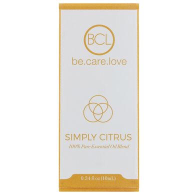 Суміш 100% чистого ефірного масла, простий цитрусовий аромат, BCL, Be Care Love, 0,34 р унц (10 мл)
