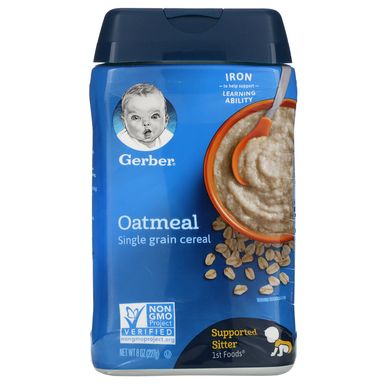 Вівсяна каша крупицями Gerber (Oatmeal Single Grain Cereal) 227 г