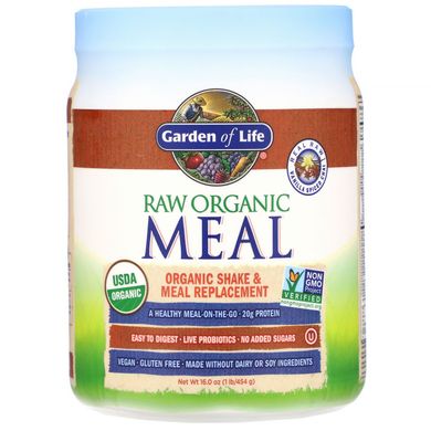 Рослинний протеїн ванільний чай Garden of Life (Shake & Meal Replacement) 455 г