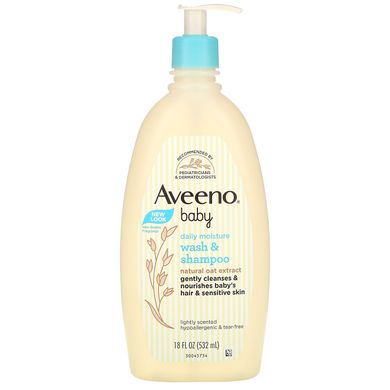 Дитячий шампунь гель для душу c ароматом свіжості Aveeno (Shampoo) 532 мл