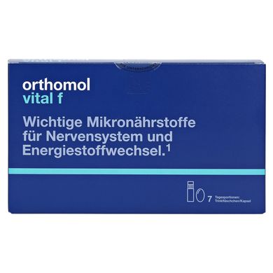 Orthomol Vital F, Ортомол Вітал Ф, 7 днів (питні пляшечки / капсули)