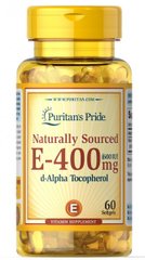Витамин Е, Vitamin E, Puritan's Pride, 400 мг, 600 МЕ, 100 капсул купить в Киеве и Украине