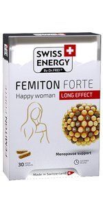 Поддержка при менопаузе, Femiton Forte Woman, Swiss Energy, комплекс продолжающегося действия, 30 веганских капсул. купить в Киеве и Украине