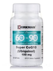60 - 90 Супер CoQ 100 мг (Убихинол), 60 to 90 Super CoQ 100 mg (Ubiquinol), Kirkman labs, 30 Мягких гелий купить в Киеве и Украине