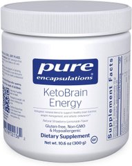 Кетони для енергії мозку та спортивної витривалості зі смаком полуниця-лимонад Pure Encapsulations (KetoBrain Energy) 300 г