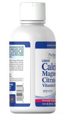 Liquid Calcium Magnesium with Vitamin D3 Strawberry, 473 ml
