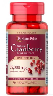 Клюква один день - пробный размер, Cranberry One a Day - Trial Size, Puritan's Pride, 30 капсул купить в Киеве и Украине