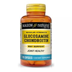Глюкозамин и Хондроитин Mason Natural (Glucosamine Chondroitin Regular Strength) 100 капсул купить в Киеве и Украине