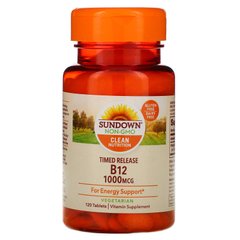Витамин B12 Sundown Naturals (Vitamin B12) 1000 мкг 120 таблеток купить в Киеве и Украине