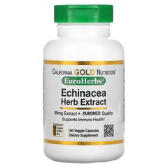 Экстракт эхинацеи California Gold Nutrition (Echinacea Herb Extract) 80 мг 180 вегетарианских капсул купить в Киеве и Украине