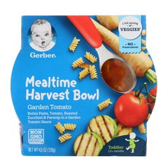 Каша, 12+ місяців, садові помідори, Mealtime Harvest Bowl, 12+ Months, Garden Tomato, Gerber, 128 г