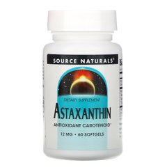 Астаксантин Source Naturals (Astaxanthin) 12 мг 60 капсул купить в Киеве и Украине
