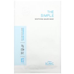 Scinic, The Simple Soothing Gauze Mask, pH 5,5, 1 маска